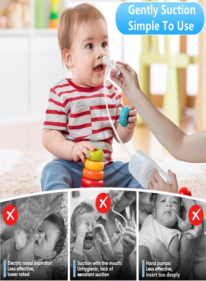 IYYI Nasal Aspirator for Baby, Baby Nose Sucker, Manual Nasal Aspirator Set Includes Hand Pump Snot Sucker+2 Replaceable Infant Tips+Cleaning Brush+ Travel Case(Translucent, Max) - Image 2