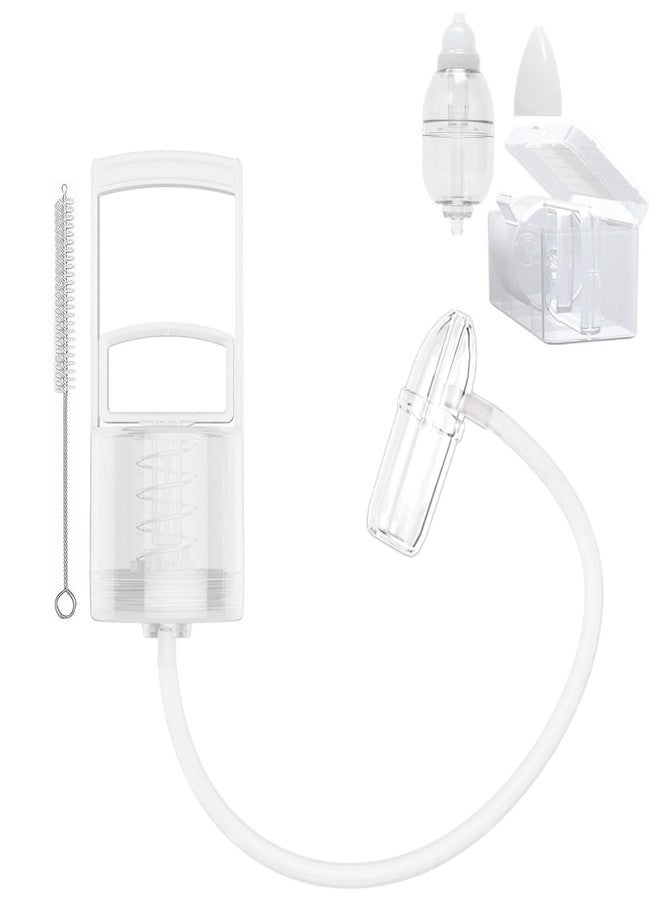 IYYI Nasal Aspirator for Baby, Baby Nose Sucker, Manual Nasal Aspirator Set Includes Hand Pump Snot Sucker+2 Replaceable Infant Tips+Cleaning Brush+ Travel Case(Translucent, Max) - Image 1
