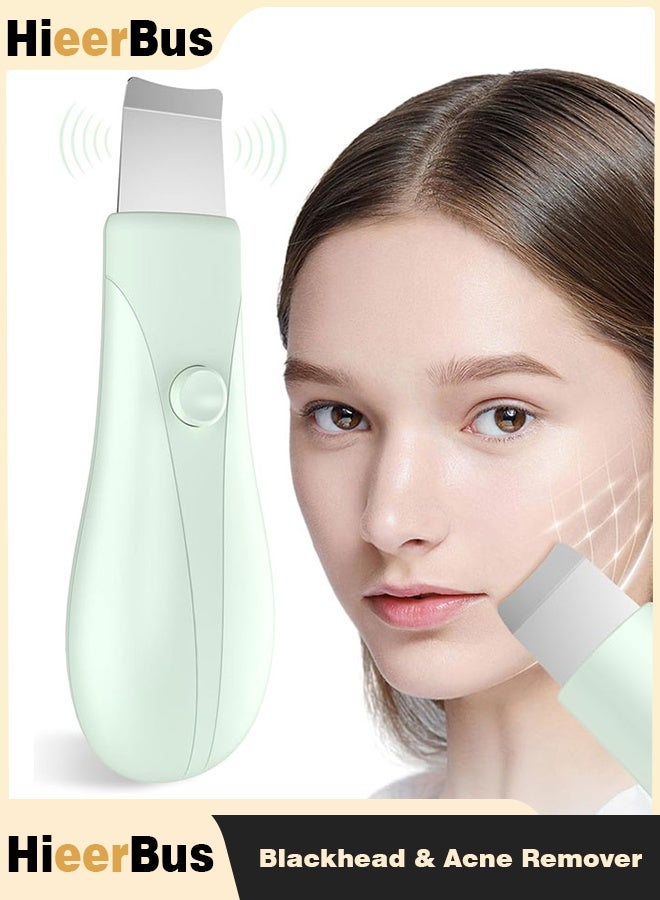 HieerBus Blackhead Remover Tools, Black Head Remover for Face and Nose, Skin Scrubber Face Spatula Deep Pore Cleaner for Daily Skin Care, Skin Care Tools for Men and Women, Whitehead Removal (Green) - Image 1