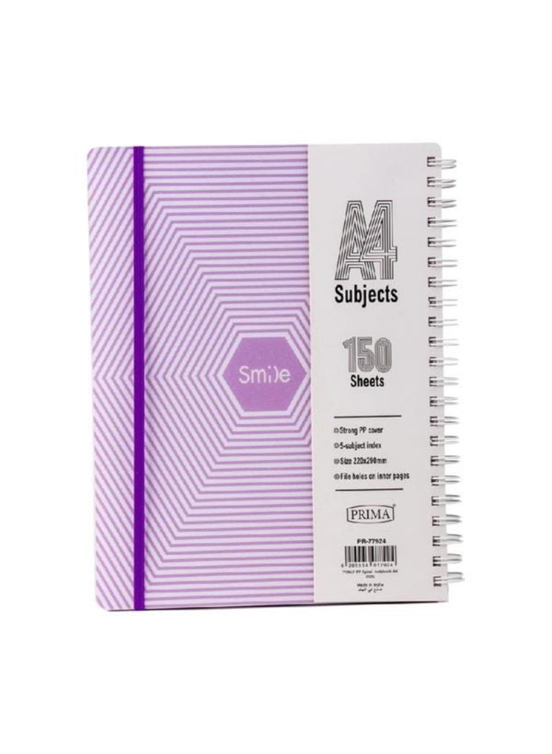 Prima 150-Sheets High Quality Flower A4 Spiral Notebook Assorted Color 220 x 290mm A4 PR-77924 - Image 1