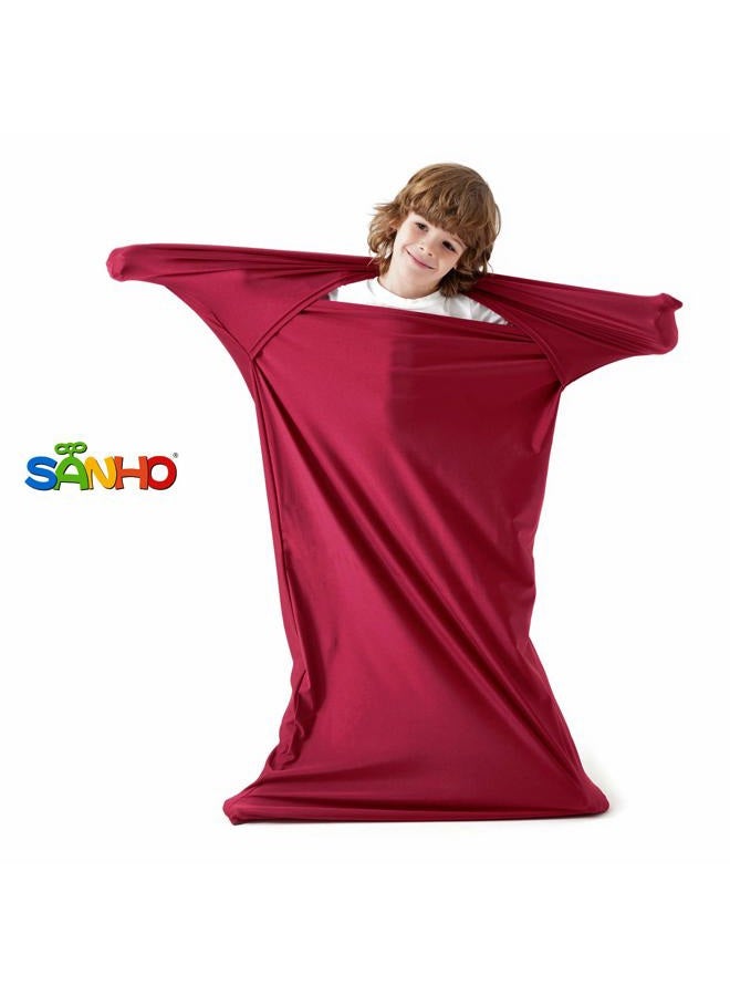 Sanho Premium Sensory Sock Budy Sock, Perfect for Children with Sensory Processing Disorder, Updated Version (Wine red, Medium) - Image 1