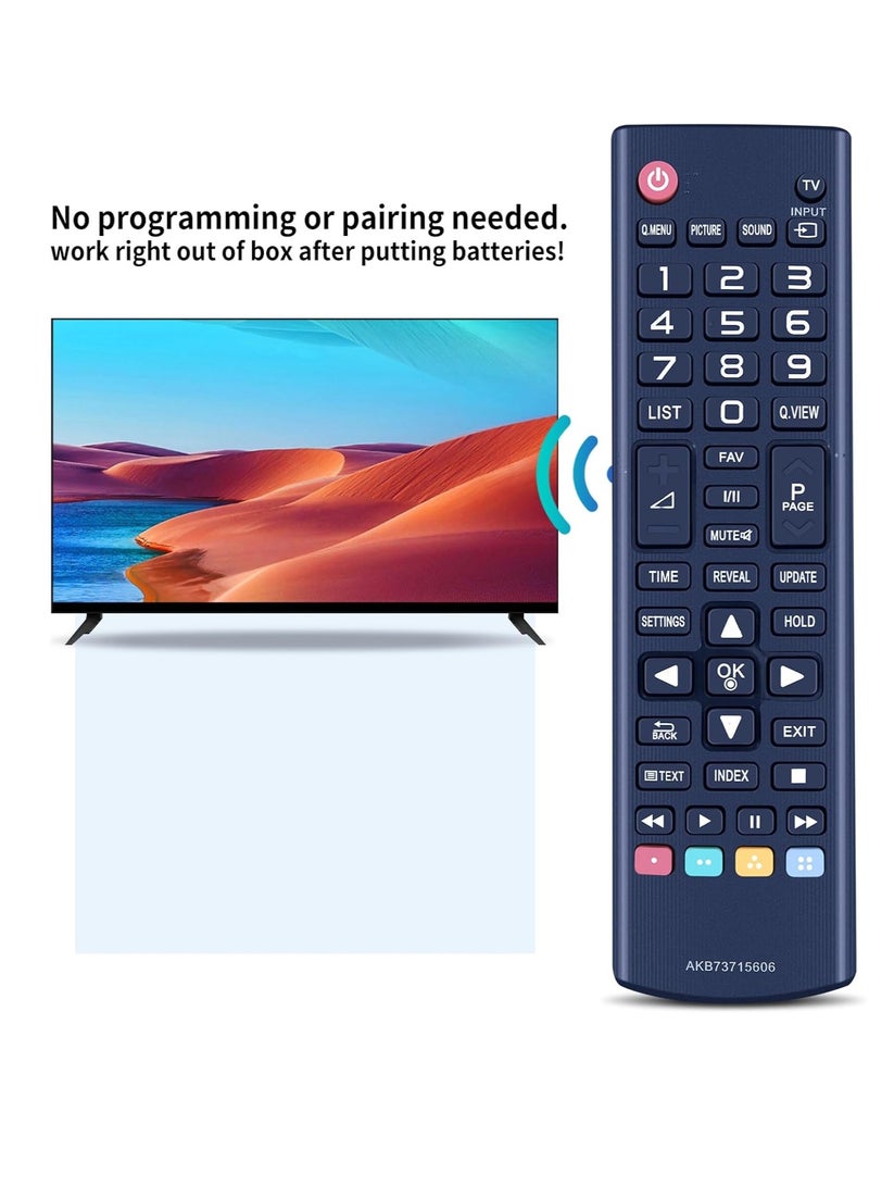 Replacement Remote Control AKB73715606 for LG TV – Compatible with LG 39LN5400, 42LN5400, 42PN450B, 47LN5400, 50LN5400, 50PN450B, 32LS550, 32LB561, 39LB561, 49LB550, 47LB561, 50LB561, 50PB560 – Easy Setup, No Programming Required