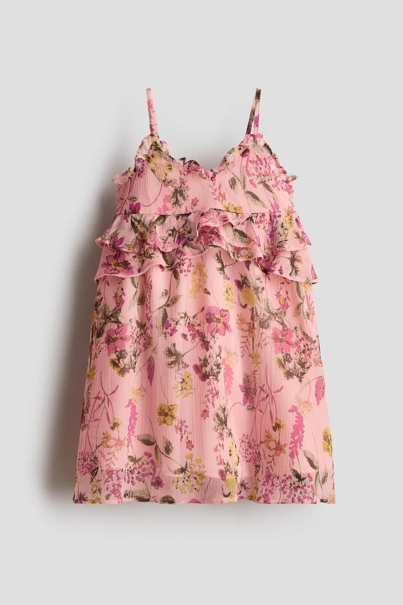 H&M Flounce-trimmed strappy dress
