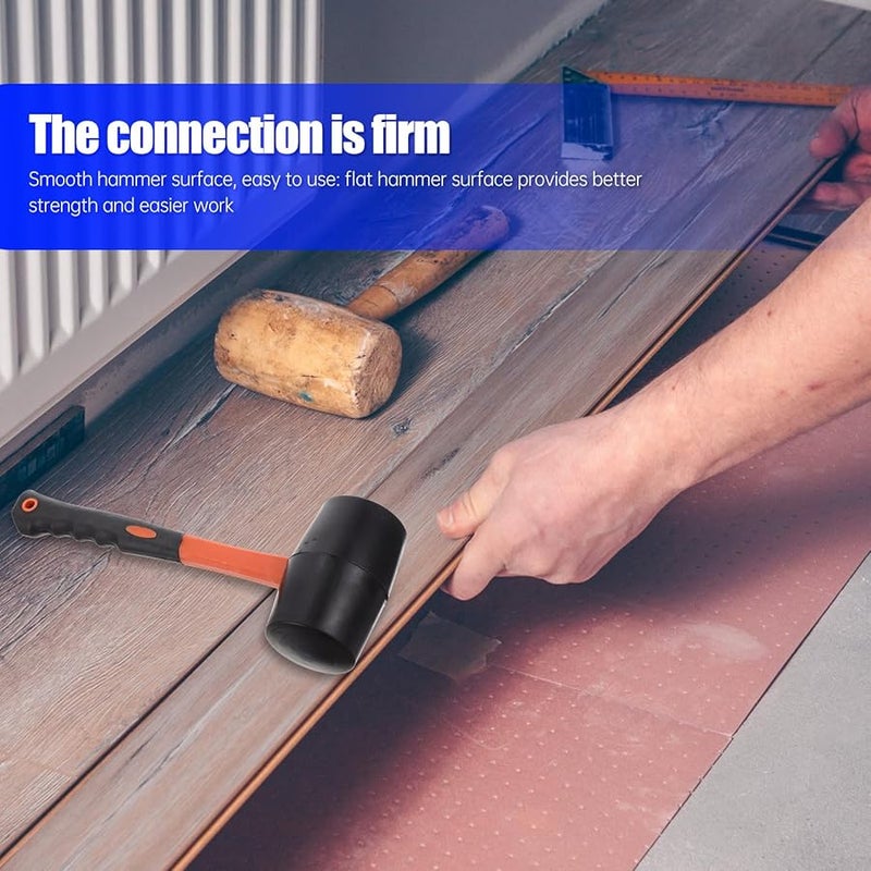 Rubber Mallet Hammer 360G Non Slip Fiber Handle For Flooring And Tile Installation - Image 5