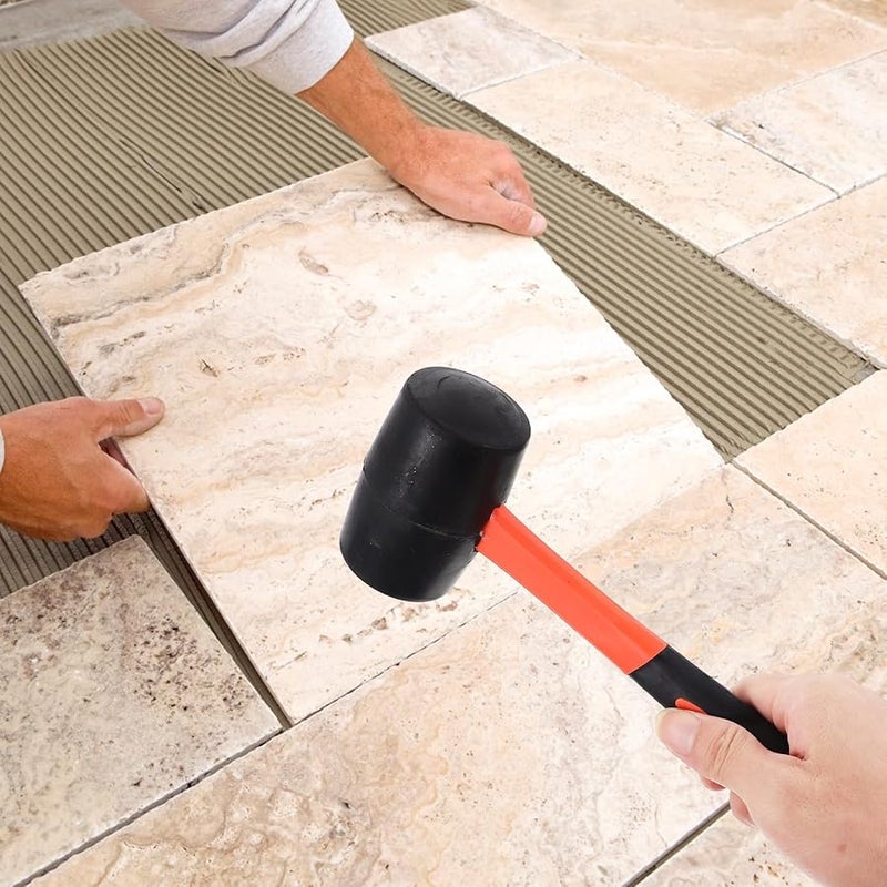 Rubber Mallet Hammer 360G Non Slip Fiber Handle For Flooring And Tile Installation - Image 3