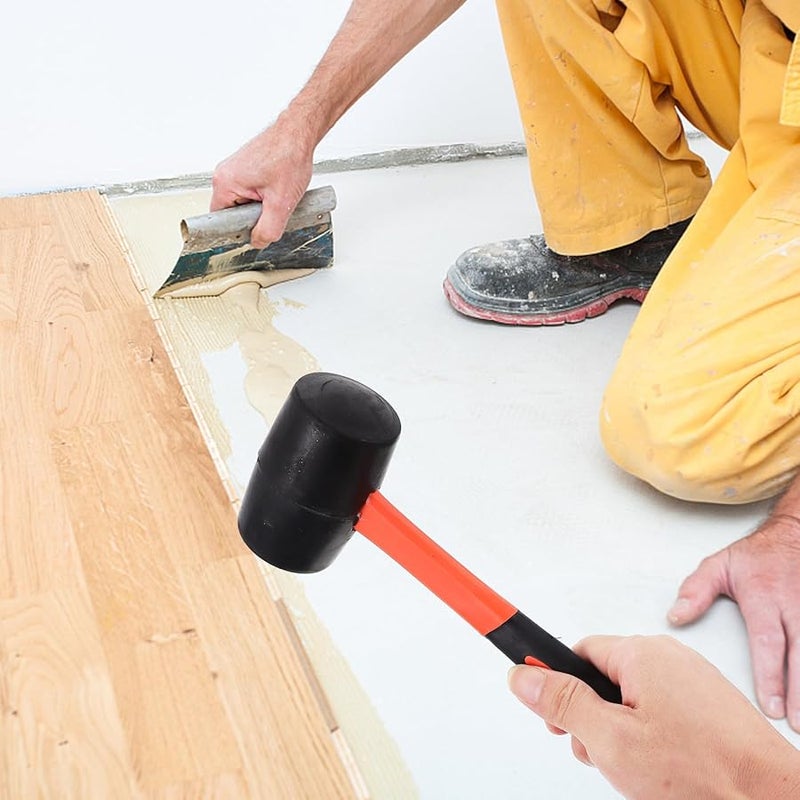 Rubber Mallet Hammer 360G Non Slip Fiber Handle For Flooring And Tile Installation - Image 4