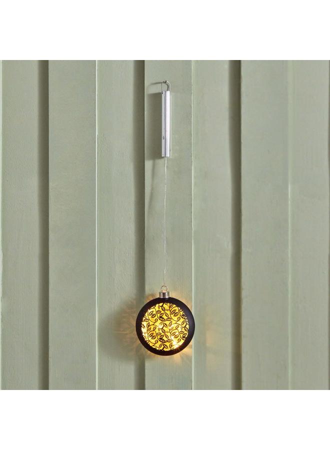 Home Box Evren Hanging Glass Decor with LED Lights - 12x4x13 cm - Image 2