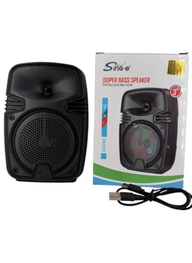 singe Portable Bluetooth Speaker with Attached Strap  - Image 1