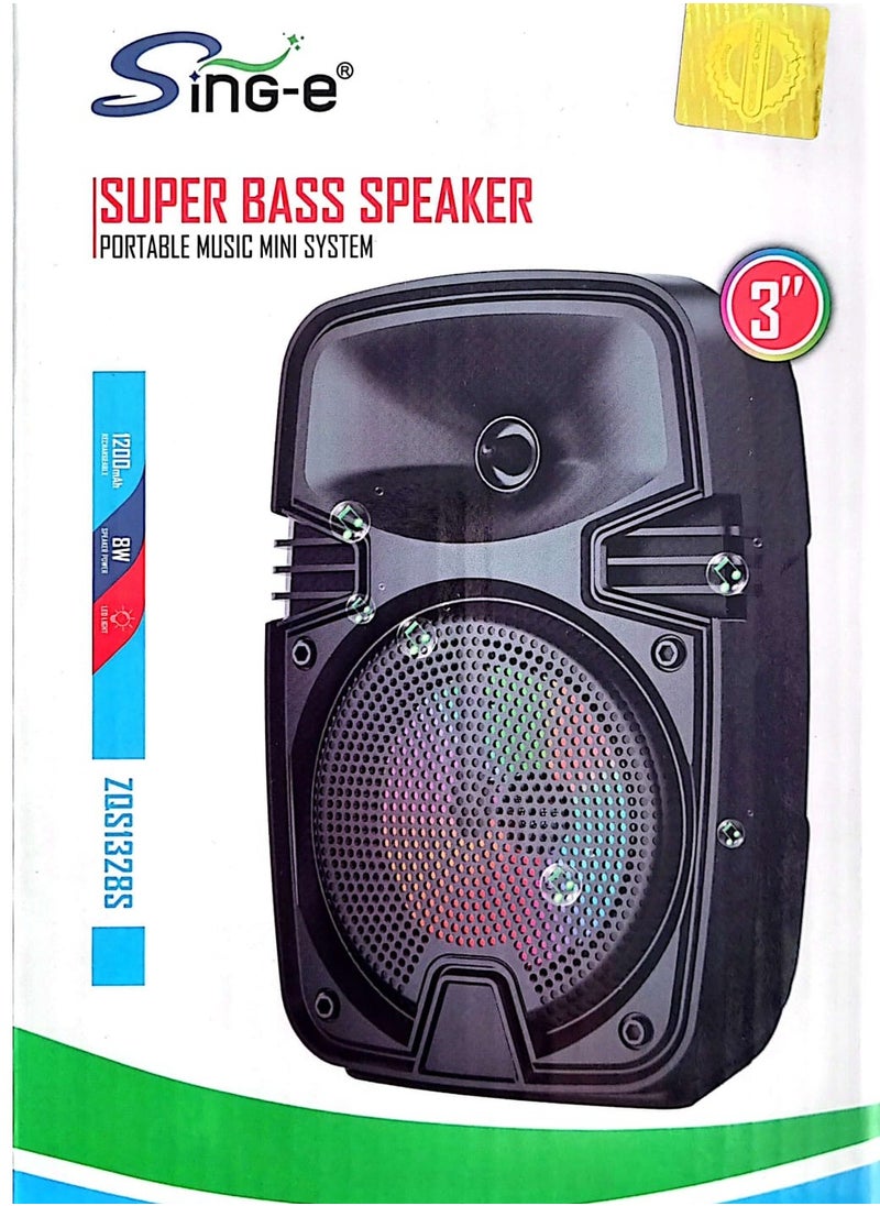 singe Portable Bluetooth Speaker with Attached Strap  - Image 3