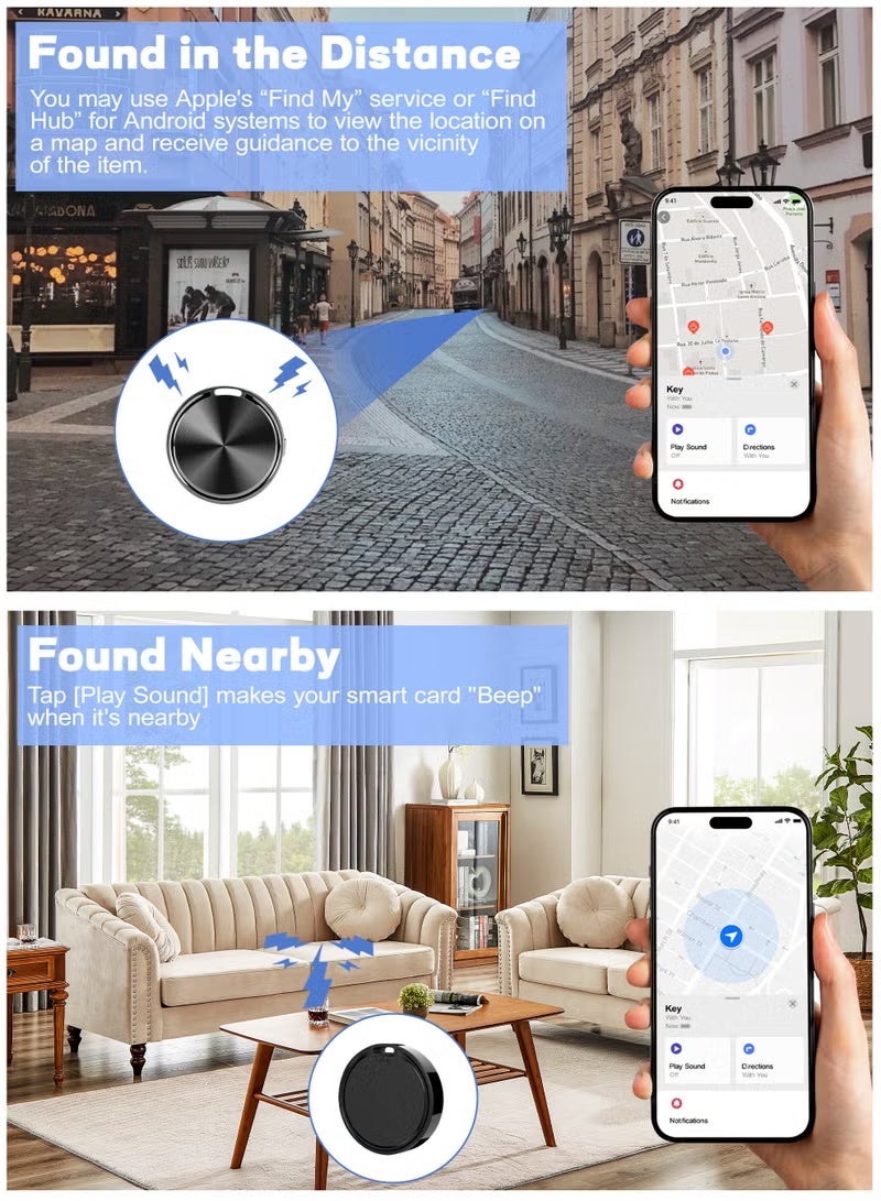 Upgraded Bluetooth Tracker, Dual System for iOS u0026 Android, Compatible with Apple Find My u0026 Google Find Hub, IP67 Waterproof Smart Item Finder for Keys, Wallet, Luggage - Image 5