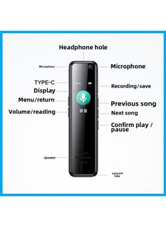 Generic Recording Pen Super Long Recording Small Portable High Definition Noise Reduction Professional Record Meeting Students Use Recording For Class-Body Color:[60-hour Version] One-click Recording + Long Battery Life And Noise Reduction + High-definition External Playback-Memory Capacity:128GB  - Image 5