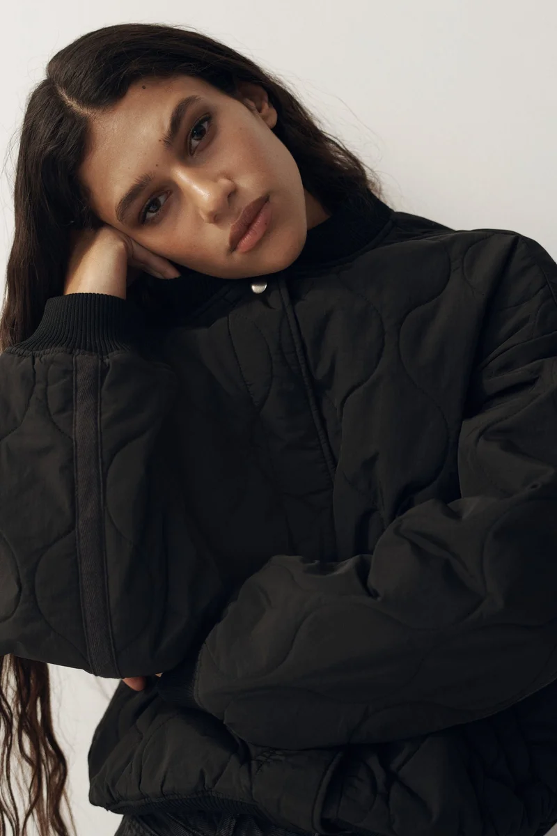 اتش اند ام جاكيت بومبر مبطّن