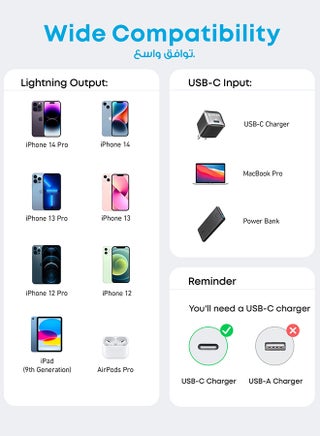USB C to Lightning Cable, 310 USB-C to Lightning Cable(,6ft), MFi Certified, Fast Charging Cable for iPhone 14 Plus 14 14 Pro Max 13 13 Pro 12 11 X XS XR (Charger Not Included) - view 5