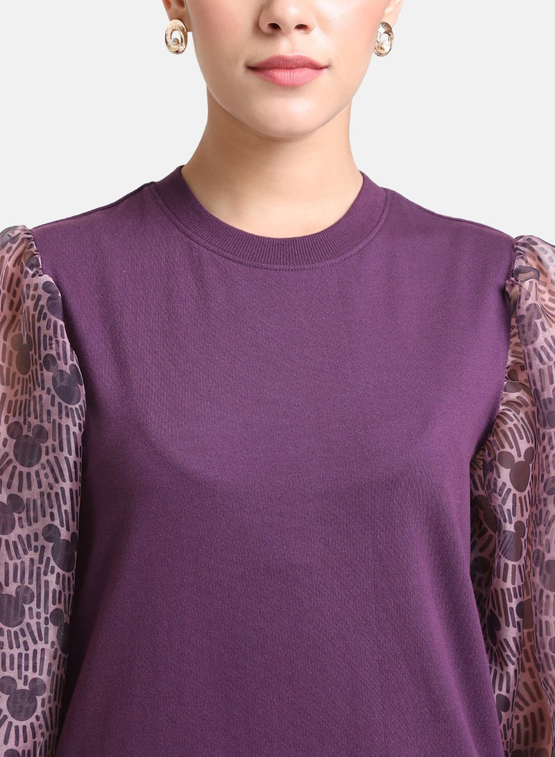 Kazo MICKEY © DISNEY ORGANZA SLEEVE SWEAT - Image 1