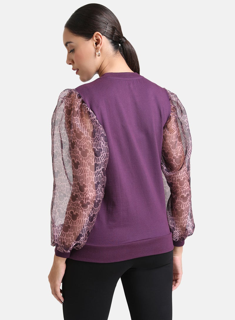 Kazo MICKEY © DISNEY ORGANZA SLEEVE SWEAT - Image 3