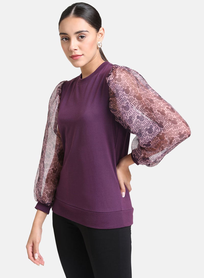 Kazo MICKEY © DISNEY ORGANZA SLEEVE SWEAT - Image 2