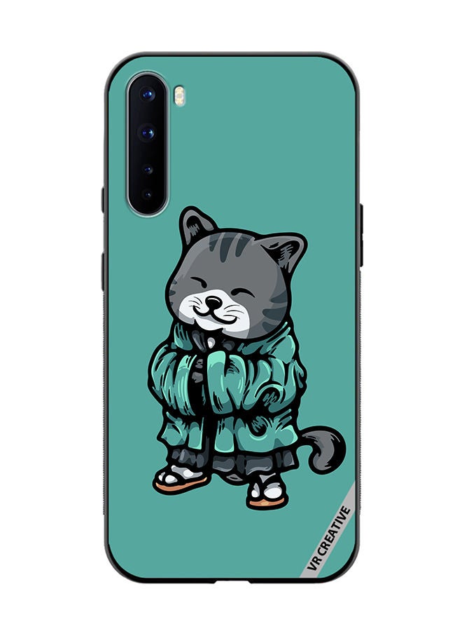 VR CREATIVE Protective Case Cover For OnePlus Nord Kimano Cat Design Multicolour - Image 1