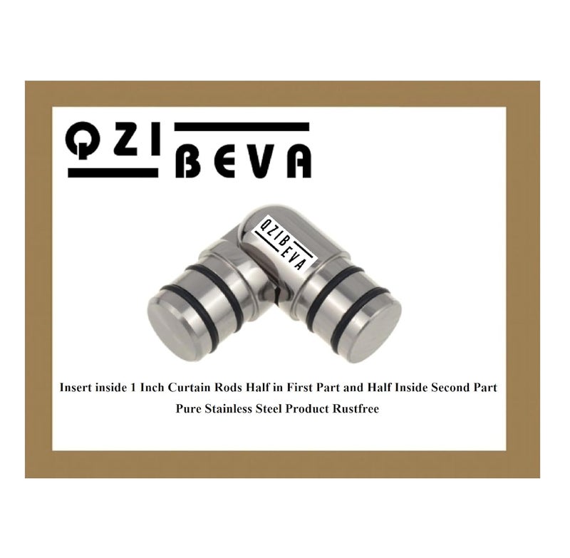 QZIBEVA 1 Pack 3 Inch Curtain Rod Jointer Connector for 1 Inch Rods Insert Inside MethodCan Use Straight or Bend Code SLBZ5B12 - Image 5