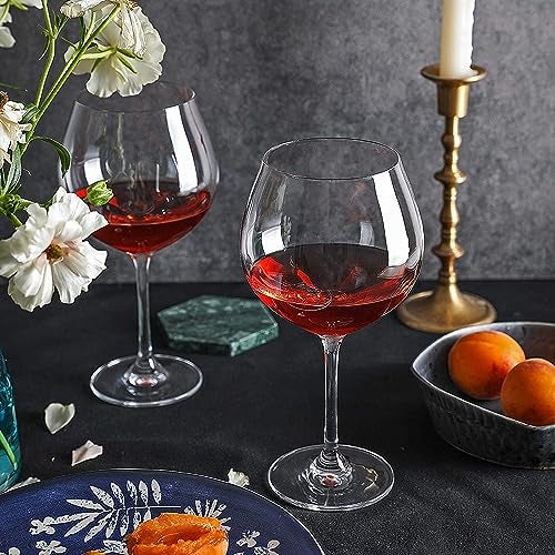TAGROCK Balloon Red White Or Brandy Premium Crytal Clear Wine Glasses, 650 ML - Set of 2 - Image 3