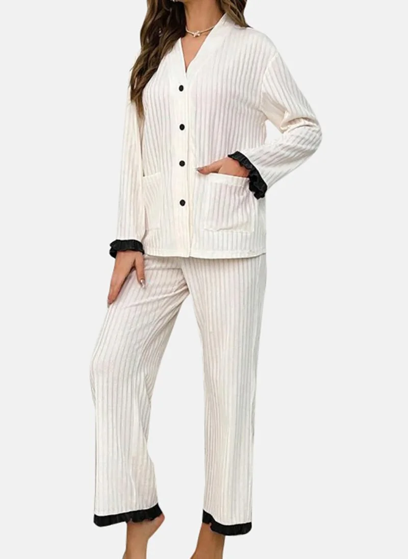 يونيكي White Solid Pyjamas & Top