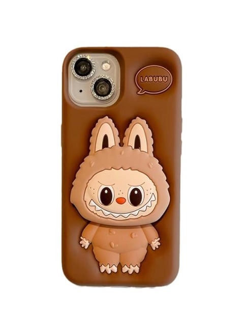Labub Phone case, labub Phone case 3D (for iPhone 15Plus) Brown