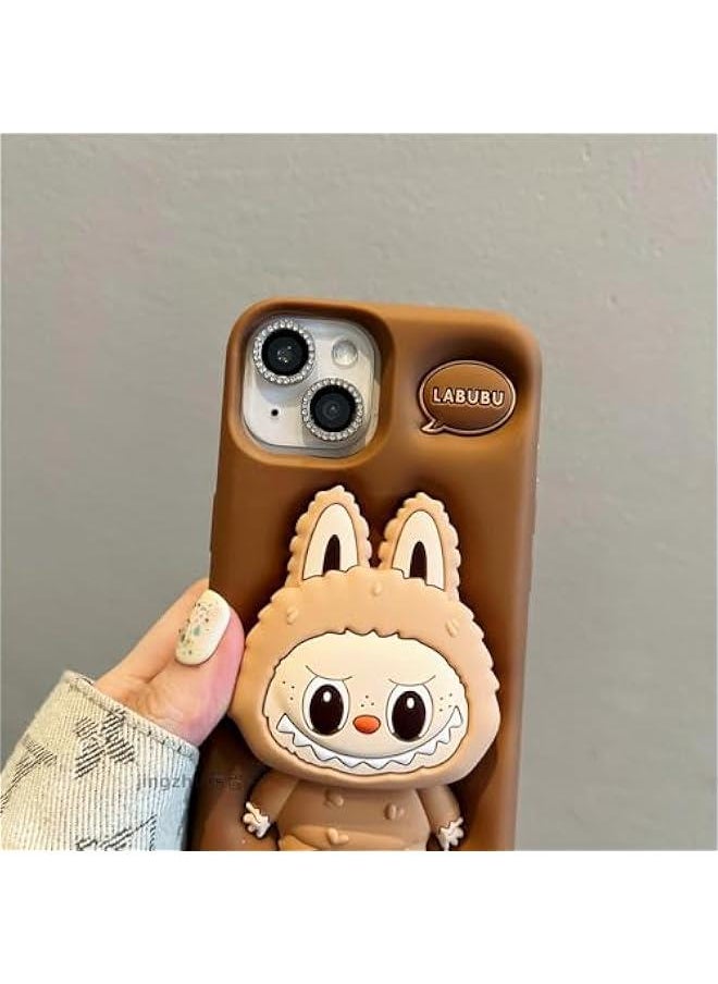 Labub Phone case, labub Phone case 3D (for iPhone 15Plus) Brown