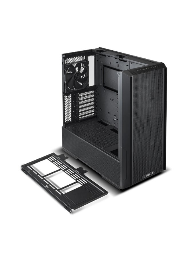 ليان لي - علبة LANCOOL 216 سوداء متوسطة الحجم ATX، لوحة أمامية شبكية، مروحتان ARGB بقطر 160 مم + مروحة PWM بقطر 140 مم مثبتتان مسبقًا، تدعم E-ATX، تصميم معياري لتبريد الهواء/الماء، لوحة جانبية من الزجاج المقسّى، منفذ USB من النوع C، تصميم بدون أدوات، إدارة كابلات متقدمة، تصميم عالي تدفق الهواء، أسود | G99.LAN216RX.00 - Image 1
