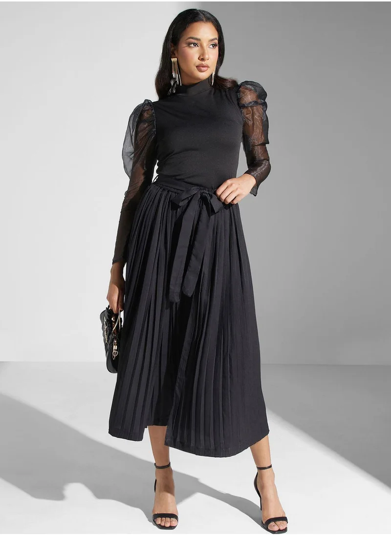 SINOIR Wide Leg pleated Pants
