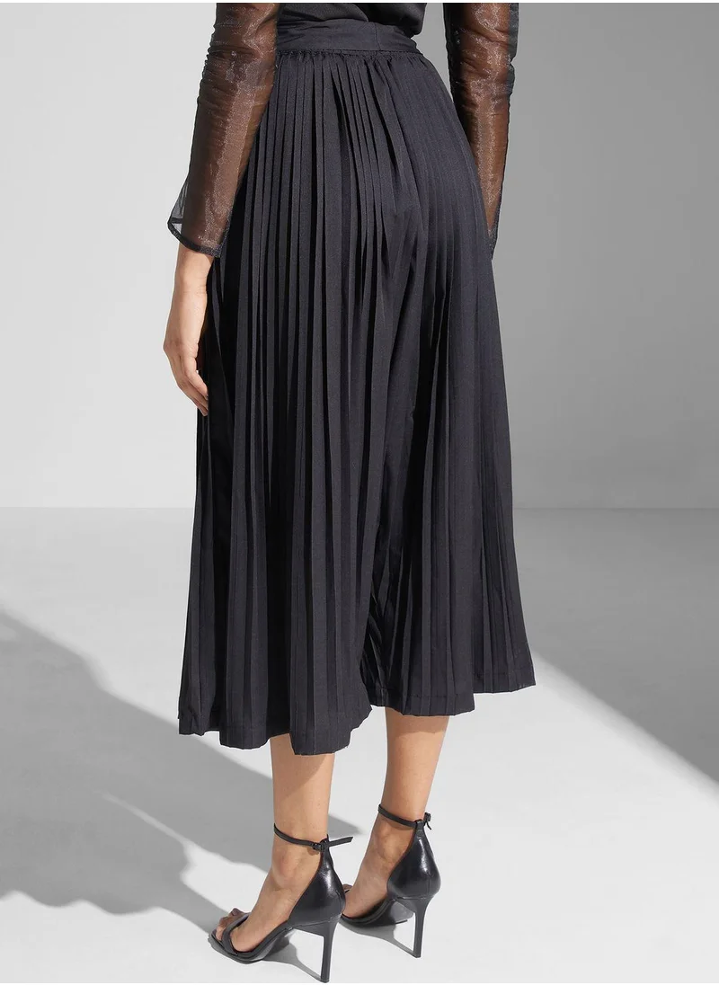 SINOIR Wide Leg pleated Pants