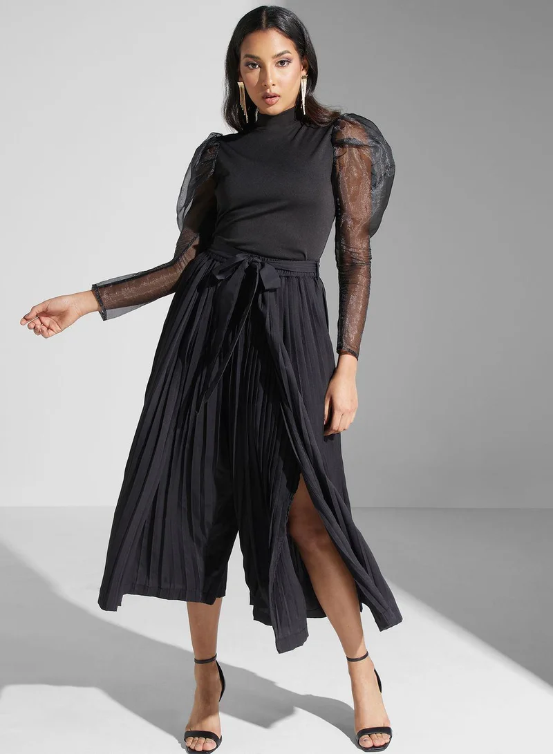 SINOIR Wide Leg pleated Pants