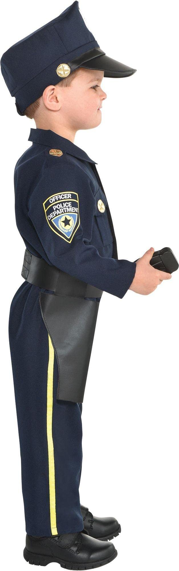 Amscan Kids Navy Blue Police Officer Costume Set - Small (4-6) - Essential Pretend Play Set for Future Defenders - Image 3