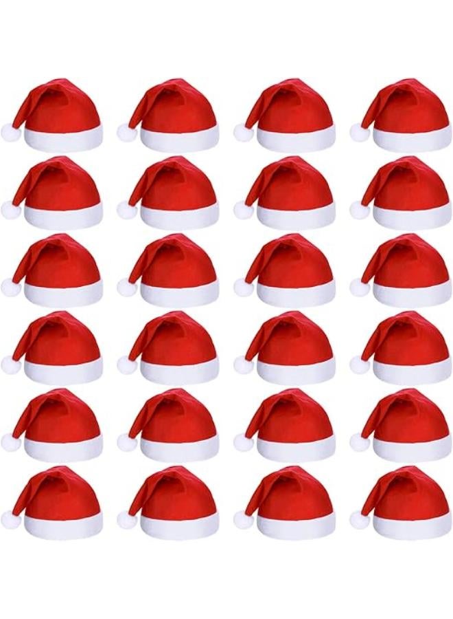 Pack Of 24 Santa Christmas Hats - Image 1