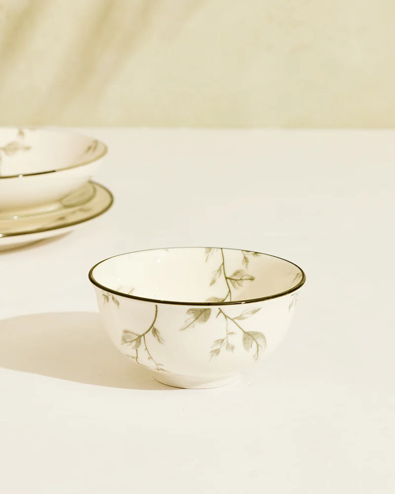 Redtag Ivory Floral Pad Print Salad Bowl