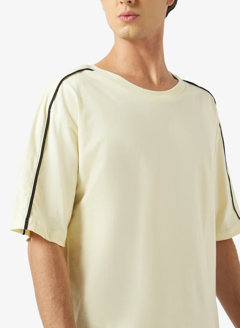 Seventy Five  Essential Crew Neck Oversize Drop Shoulder T-Shirt for Men | Best Price UAE