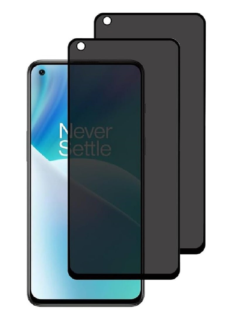 we3 2 Piece Tempered Glass Screen Protector Anti-Spy Privacy Designed For OnePlus Nord 2T Full Glue Edge to Edge Full Screen Coverage And Bubble Free - Image 1