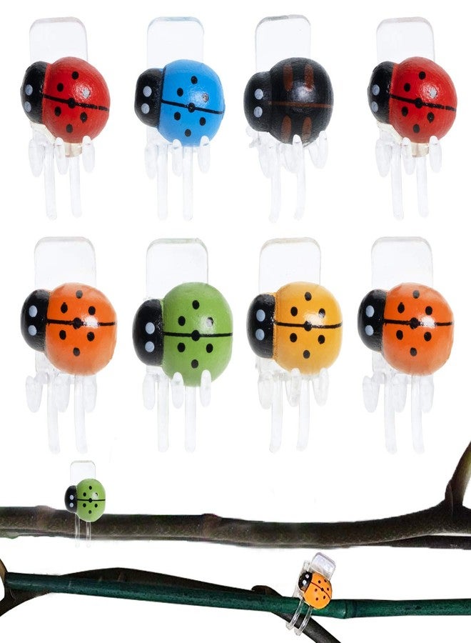 BEADNOVA Orchid Clips 30Pcs Ladybug Plant Clips Orchid Support Clips Vine Clips Plant Clips for Support Flower Orchid Vine (Mix Color, 30PCS) - Image 1