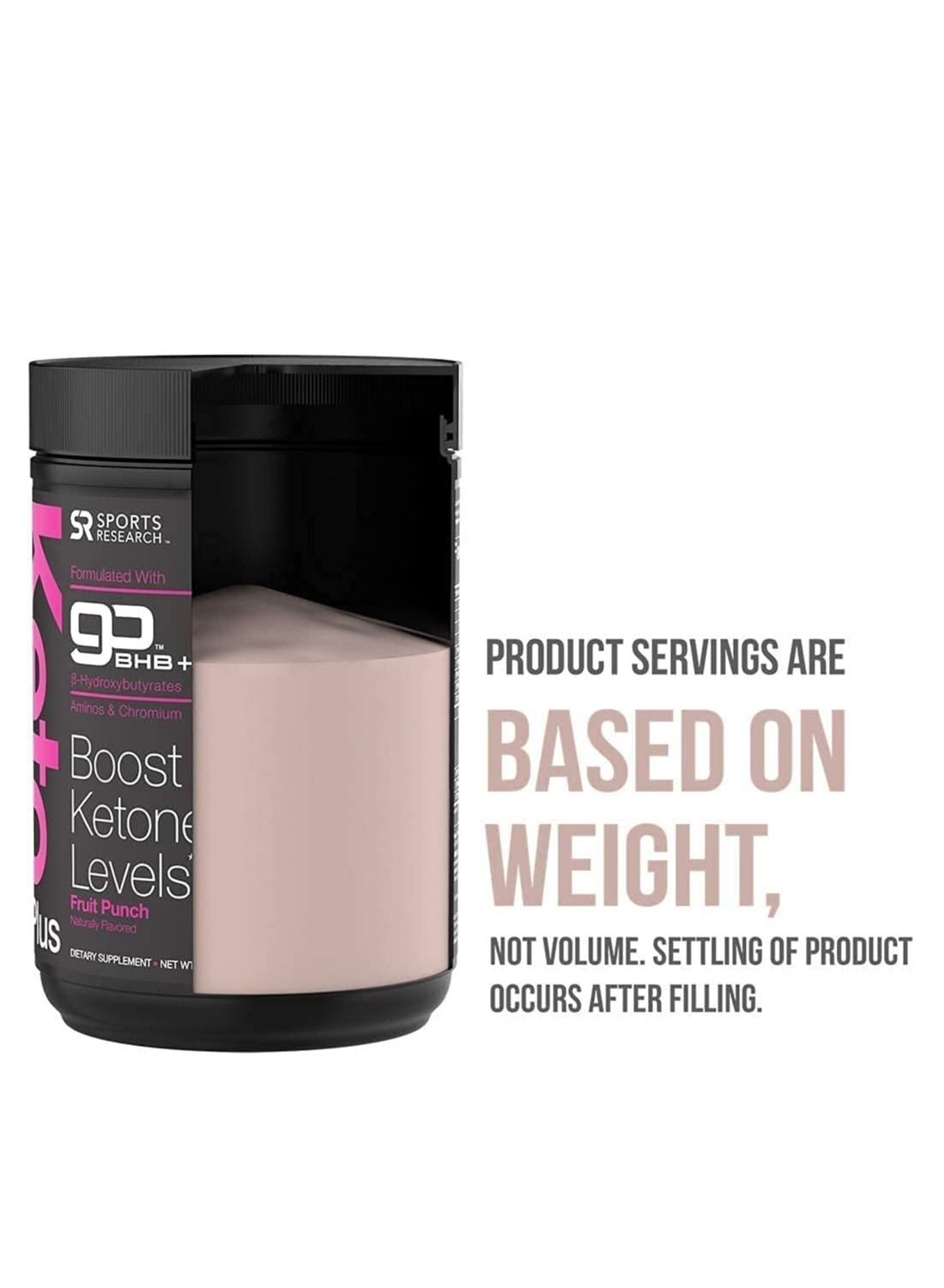Sports Research Keto Plus Exogenous Ketones With Gobhb 30 Servings Fruit Punch