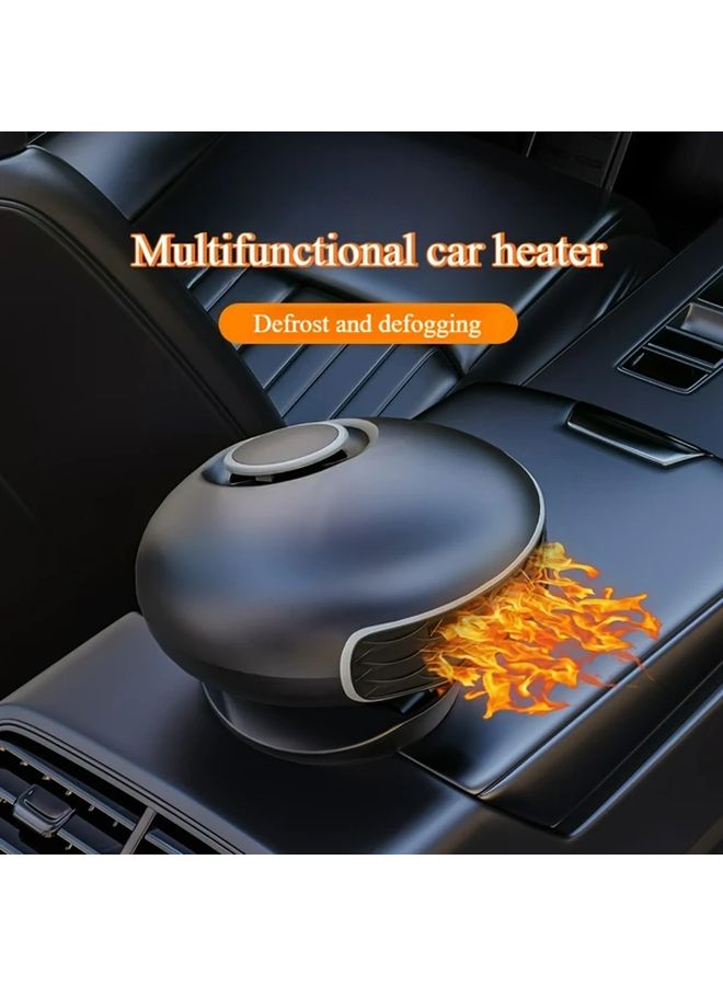 Black 12V Dual Mode Portable Car Heater Cooler Defogger Dehumidifier For Small Cars SUVs - Image 1