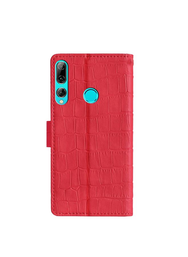 اس-توب جراب لهاتف Huawei P Smart+ 2019 / Enjoy 9s مصنوع من جلد البولي يوريثان مع مشبك مغناطيسي وملمس جلد التمساح - Image 3