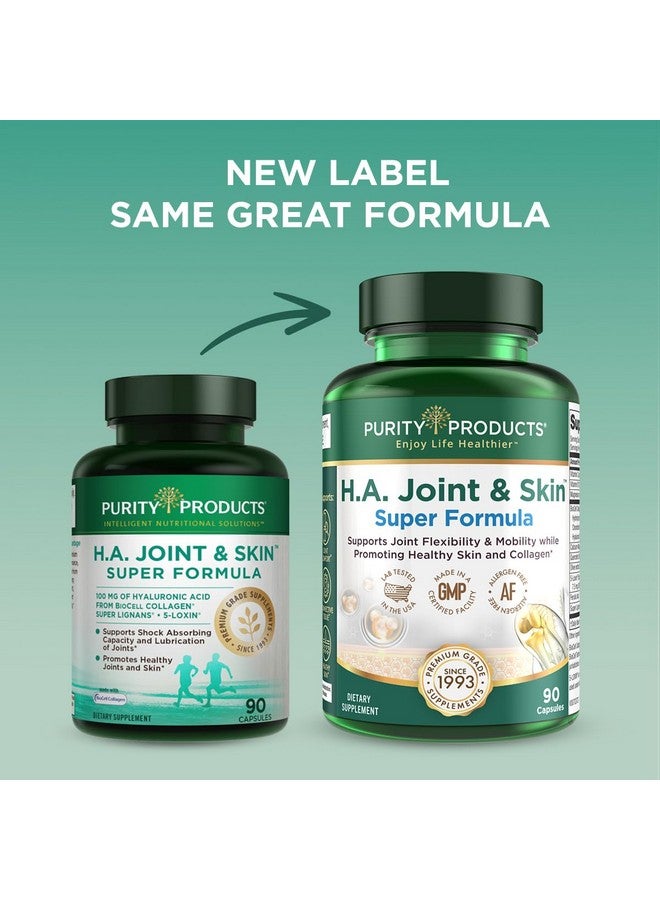 Purity Products H.A. Joint and Skin Super Formula Biocell Collagen w/Hyaluronic Acid Supports Healthy Joint Flexibility, Healthy Synovial Fluid, and Joint Lubrication - 5-Loxin - 90 Capsules (1) - Image 2