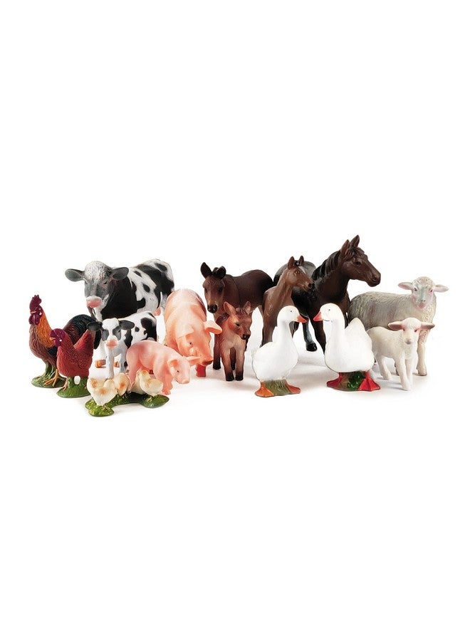BOLEY Boley Farm Animal Figurines - 15 Piece Playset of Small Realistic Plastic Assorted Farm Animals for Toddlers and Kids - Image 1