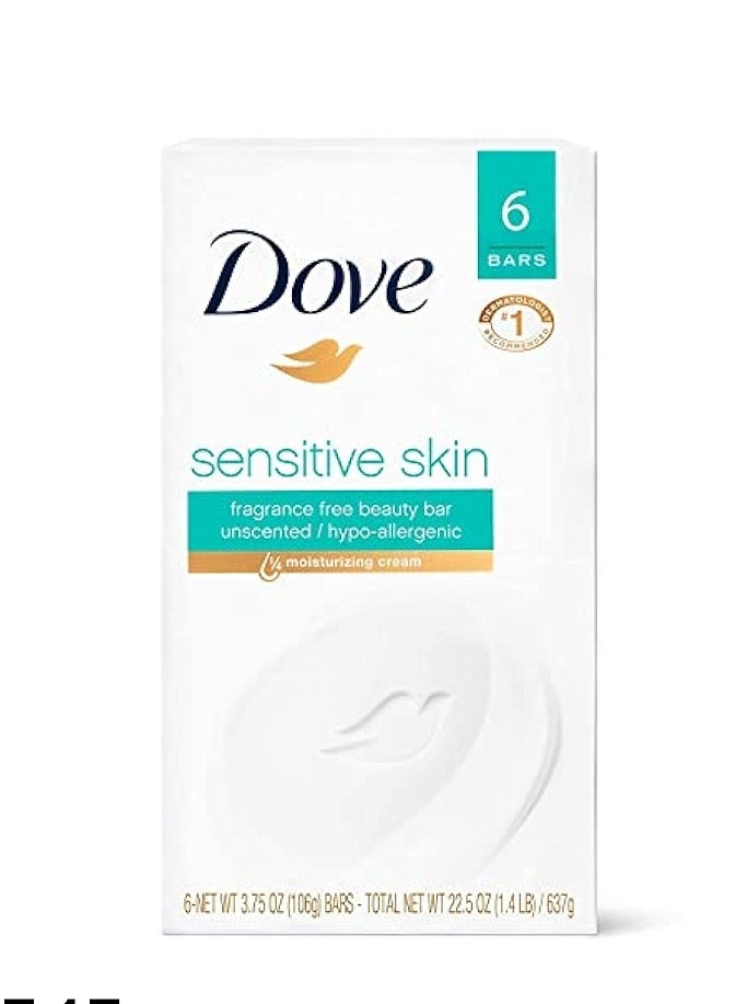 Dove Dove Beauty Bar Sensitive Skin ( 6 Pack ) 