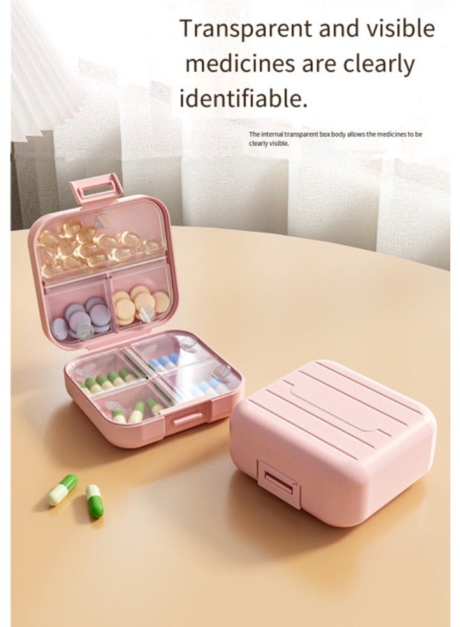 Generic Travel Portable Medicine Box Pill Box Pink  - Image 3