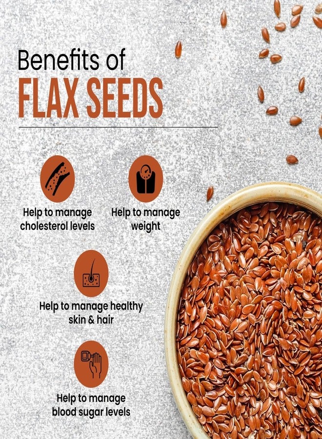 U360 Orgenic Alsi Flax Seeds - Rich in Omega-3, Protein & Fiber | Raw Seeds for Eating & Hair Growth U360_Alsi_flax-Seeds_GG_1kg - Image 4