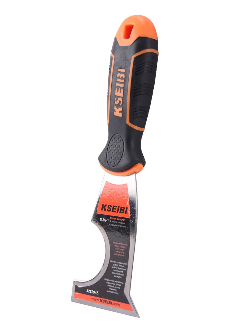 KSEIBI Multifuncional Crown Scraper/Progrip, Stainless Steel, Paint Tool, Scraper Tool, No Rusting, Perfect for Repairing Drywall, Removing Wallpaper, Mud, Removing Old Coatings or Plaster Scraping Rerdeim. - Image 1