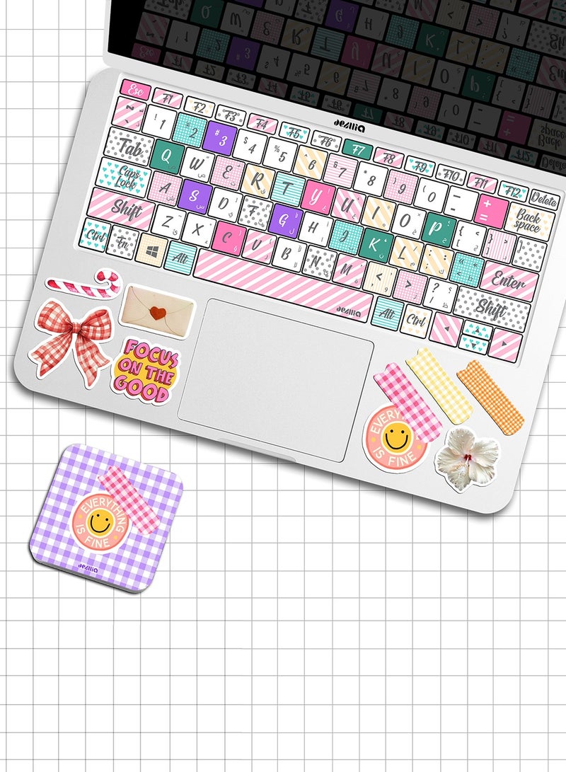 ديزليا ملصقات لوحة مفاتيح متوافقة مع أغلبية أنظمة التشغيل - Colory Craft style - SK/08 - Image 2