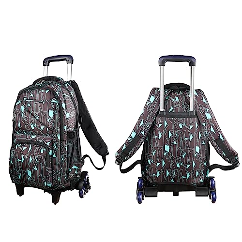 YOUCIDI Rolling Backpack On Wheels High-Capacity School Bag Backpacks for Students Climbing Stairs Six Wheels - Image 2