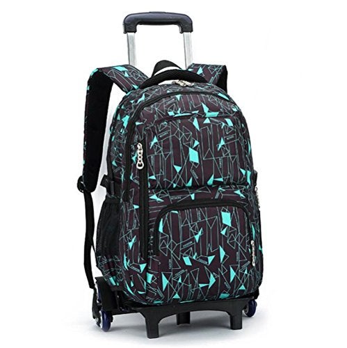 YOUCIDI Rolling Backpack On Wheels High-Capacity School Bag Backpacks for Students Climbing Stairs Six Wheels - Image 1