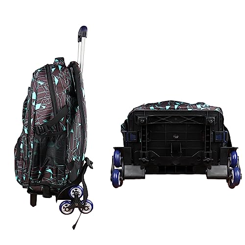 YOUCIDI Rolling Backpack On Wheels High-Capacity School Bag Backpacks for Students Climbing Stairs Six Wheels - Image 3