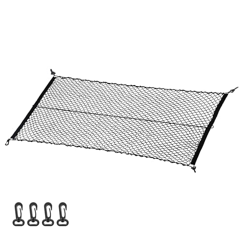 MICTUNING Upgraded 41 x 30 Inch Cargo Net Auto Trunk Rear Cargo Organizer Elastic Mesh Net Holder - Universal Fit for SUV Truck Mini Vans - Image 1